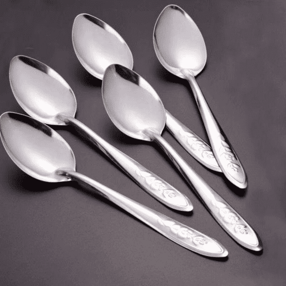 Lulena Dinner Spoon Set, 10 Pack Food Grade Stainless Steel Tablespoons, Heavy Duty Mirror Polished Silverware, Dishwasher Safe for Kitchen and Catering
