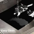 thumbnail image 6 of WIRESTER Coffee Mat - Coffee Bar Mat for Countertops Absorbent Hide Stain Rubber Backed Dish Drying Mat for Kitchen Counter - Boston Terrier Dog Lying Down Looking Up With Coffee, 6 of 7