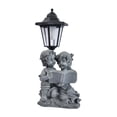 thumbnail image 2 of Fzaqwen Boy and Girl Garden Statue with Solar Lights Gray Resin Figurine for Outside, 2 of 9