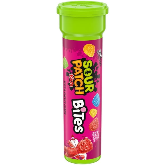 SOUR PATCH KIDS Bites Soft & Chewy Valentine's Day Candy, 1.8 oz Tube