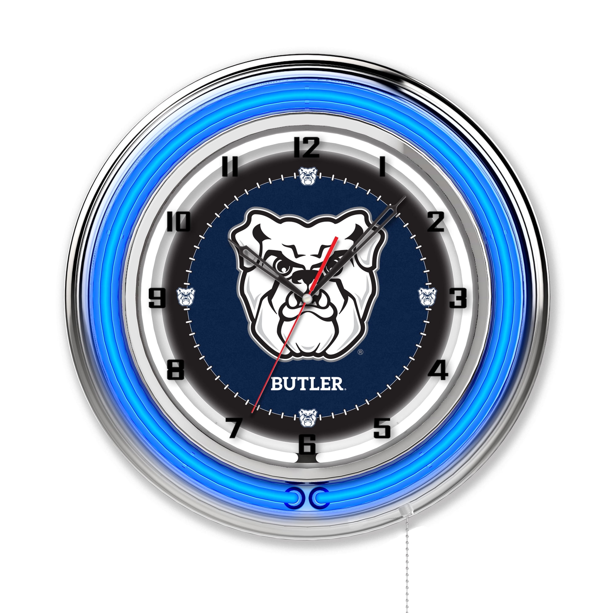 Butler University 19 Double Neon Wall Clock