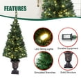 thumbnail image 2 of Set of 2 4Ft Pre-Lit LED Artificial Pine Christmas Tree with Urn Pot, 2 of 8