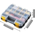 thumbnail image 3 of 34 Compartment Double Side Tool Organizer With Removable Dividers Transparent Lid For Easy Identification Portable Durable Storage Box For Screws Nails Bolts, 3 of 9