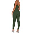 thumbnail image 3 of Bellella Combinaisons pour Femmes Col Rond Pantalon Long Combinaison Extensible Décontractée Bretelles Spaghetti une Pièce Femmes 2831 Vert Foncé m, 3 of 4
