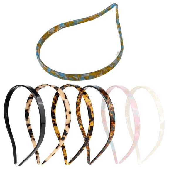 7 Pcs Eyewear Headbands for Women, Headbands for Glasses Wearers, Comfortable Lightweight Tortoiseshell Design Hair Accessories