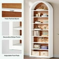 thumbnail image 6 of Tribesigns 8-Tier Arched Bookshelf, 78.7" Modern White Arched Bookcase with Storage Shelves for Living Room, Bedroom (White), 6 of 7
