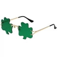 thumbnail image 5 of Triflora Sunglasses Unique Green Four Leaf Pattern St Patrick's Day Sunglasses Suitable For Both And Party Use., 5 of 5