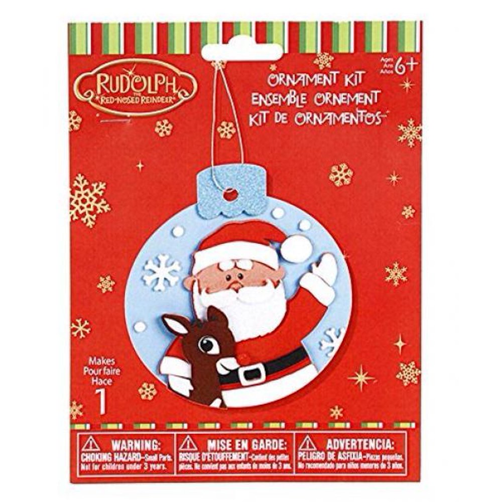 Christmas Arts and Crafts Foam Rudolph the Red Nosed Reindeer Santa