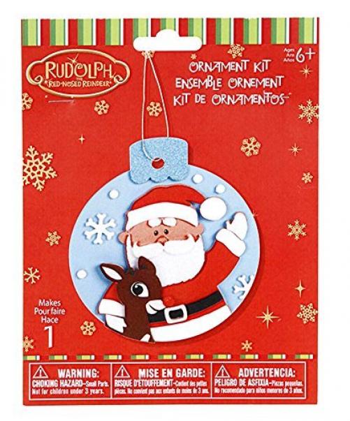 Christmas Arts and Crafts Foam Rudolph the Red Nosed Reindeer Santa Ornament Kit - Walmart.com 