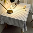thumbnail image 2 of PVC Print Plaid Tablecloth Thickened Waterproof Oilproof Table Cloth Party Dining Banquet Decoration Table Covers (green plaid,100X160cm), 2 of 7
