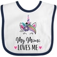 thumbnail image 3 of Inktastic My Mimi Loves Me Girl Unicorn Girls Baby Bib, 3 of 4