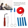 thumbnail image 3 of Piano Tuning Kit, Piano Tuning Tool Set Practical Wool Felt Temperament Strip Efficient Stainless Steel Wrench Comfortable Grip  for Maintenance, 3 of 8