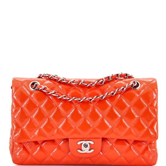 Pre-Owned Classic Double Flap Bag Quilted Patent Medium By Rebag