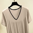 thumbnail image 5 of HomeGardon Nightgowns for Women,Women's Sleepwear,Women's V Neck Solid Color with Chest Cushion Loose and Comfortable Plus Size Home Skirt,M-XXL, 5 of 7