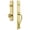 Lifetime Brass, variant on Grandeur 846644 Fifth Avenue Solid Brass Rose Keyed Entry Single Cylinder Full Plate "S"
