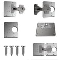 thumbnail image 2 of Placa de reparación de bisagras, soportes de reparación de bisagras de gabinete, reparación de bisagras de puerta de armario de cocina, 2 of 4