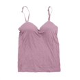 thumbnail image 2 of POINTERTECK Camisole pour Femmes Intégré dans l'Étagère Rembourré Soutien-Gorge Bretelles Réglables Débardeurs, 2 of 2