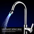 thumbnail image 2 of LED Faucet Aerator 3 Color Light Change 360 Degrees Swivel Faucet Spray Head Kitchen Tap Water Saving Nozzle Sprayer Bathroom Basin Lengthen Extender, 2 of 8