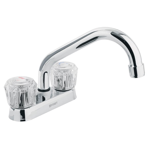 Mezcladora p/lavabo,manerales acrilico,cuello tubular,Basic Foset. 47685