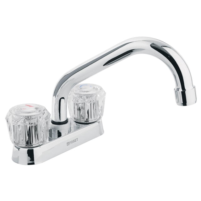 Mezcladora p/lavabo,manerales acrilico,cuello tubular,Basic Foset. 47685