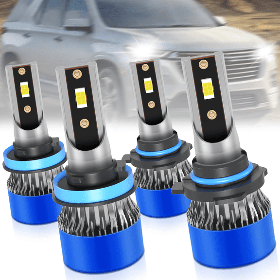 TELLIGIBLE For Chevrolet Traverse 2009-2012 LED Headlight Bulbs, High Beam 9005/HB3, Low Beam H11/H9/H8, White 6500K 4Pcs