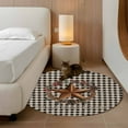thumbnail image 3 of Farmhouse Country Round Area&nbsp;Rug 4ft Star Bless This Home Black Buffalo Plaid Non-Slip&nbsp;Washable Circle Rugs Soft Felt Indoor Floor Mat for Bedroom Kitchen Living Room Bathroom, 3 of 9
