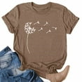 thumbnail image 4 of Langwyqu New Fashion Women Bohemia Dandelion Print Tee Shirt Lady Girl Short Sleeve T-shirt Boho Graphic Tee, 4 of 5