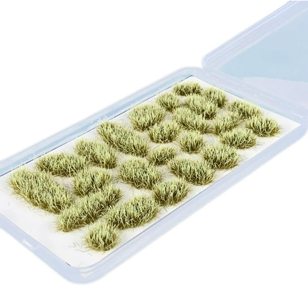 Racimo de césped artificial de 25 piezas para paisajes de Dioramas Verde invierno Zulema mini hierba de hadas