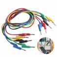 thumbnail image 4 of Cable De Prueba De Conector Banana P1036 15A 1000V Rojo Amarillo Verde Azul Negro Con Cable De Conector Banana De Doble Extremo Para Circuito De Experimento De Física Multímetro 5 Uds Speravity TO002506-00, 4 of 7