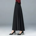 thumbnail image 6 of BAETEUY Women Maxi Skirt Elastic High Waist Large Hem A-Line Long Skirt with Pockets Solid Color Office Lady Skirt, 6 of 8