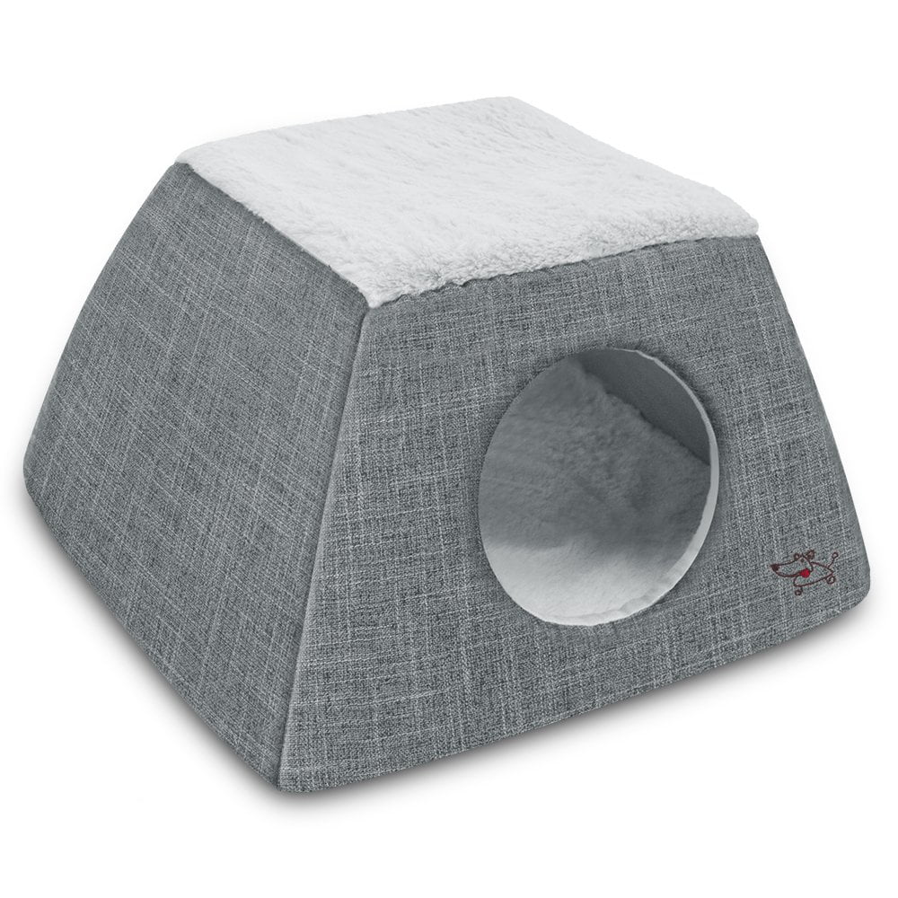 Fade Resistance Cozy Pet Cat Sofa PET GROW 2 in 1 Cat Bed Cave House for Hamster Squirrel Small Animal Non Skid Kittens Bed Cat Condo Pet Bed