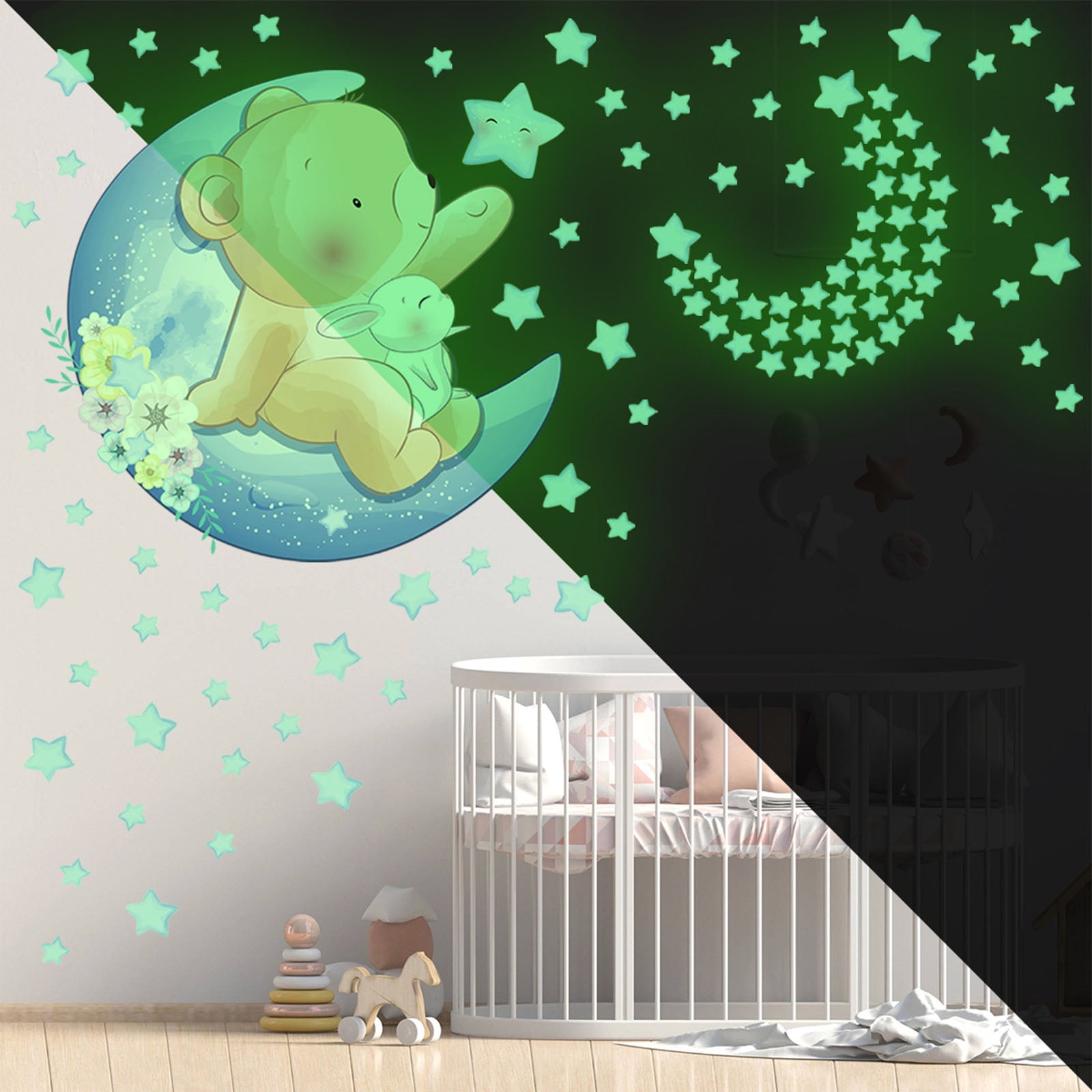 Fongwan Glow in The Dark Stars for Ceiling, Glowing Star Stickers