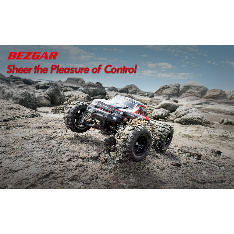 BEZGAR 1:16 52KM/H Remote Control Cars for Adults, RC Cars 4WD High Speed Brushless  RC Monster Trucks for Kids Boys 