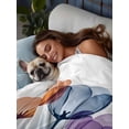 thumbnail image 3 of Blue Purple Tulip Full Size Flat Sheet, Wrinkleproof & Fadeproof Cooling Flat Bed Sheet Only, Orange Brown Floral Aesthetics Plant Breathable Soft Bedding Top Sheets 81 x 96 Inches, 3 of 8