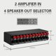 thumbnail image 3 of Selector LINEPAUDIO Caja de interruptor selector de altavoz 2 en 4 salidas Amplificador de 4 zonas y selector de altavoz con control de volumen Conector banana de 6,5 mm Conector para auriculares LYNEPAUAIO Selector, 3 of 7
