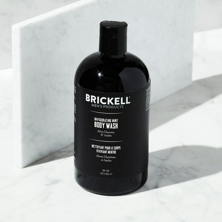 マイクロバブルB-WASH-ST Brickell Men‚Äôs Invigorating Mint Body Wash, 16 oz Sulfate-Free