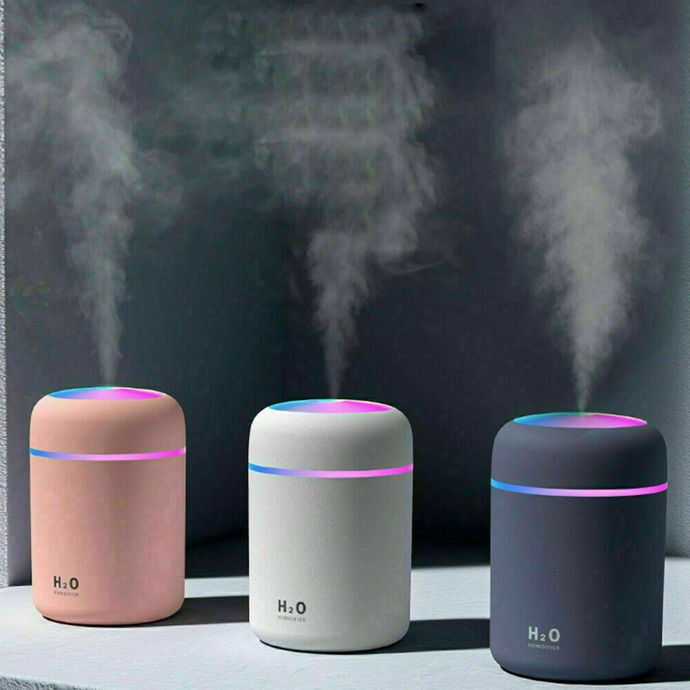 Quiet USB Humidifier with LED Light, Waterless Auto ShutOff Essential
