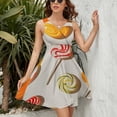thumbnail image 3 of Rainbow Lollipop Women's Tank Dress V Neck Sleeveless Summer Sundress, 3 of 7