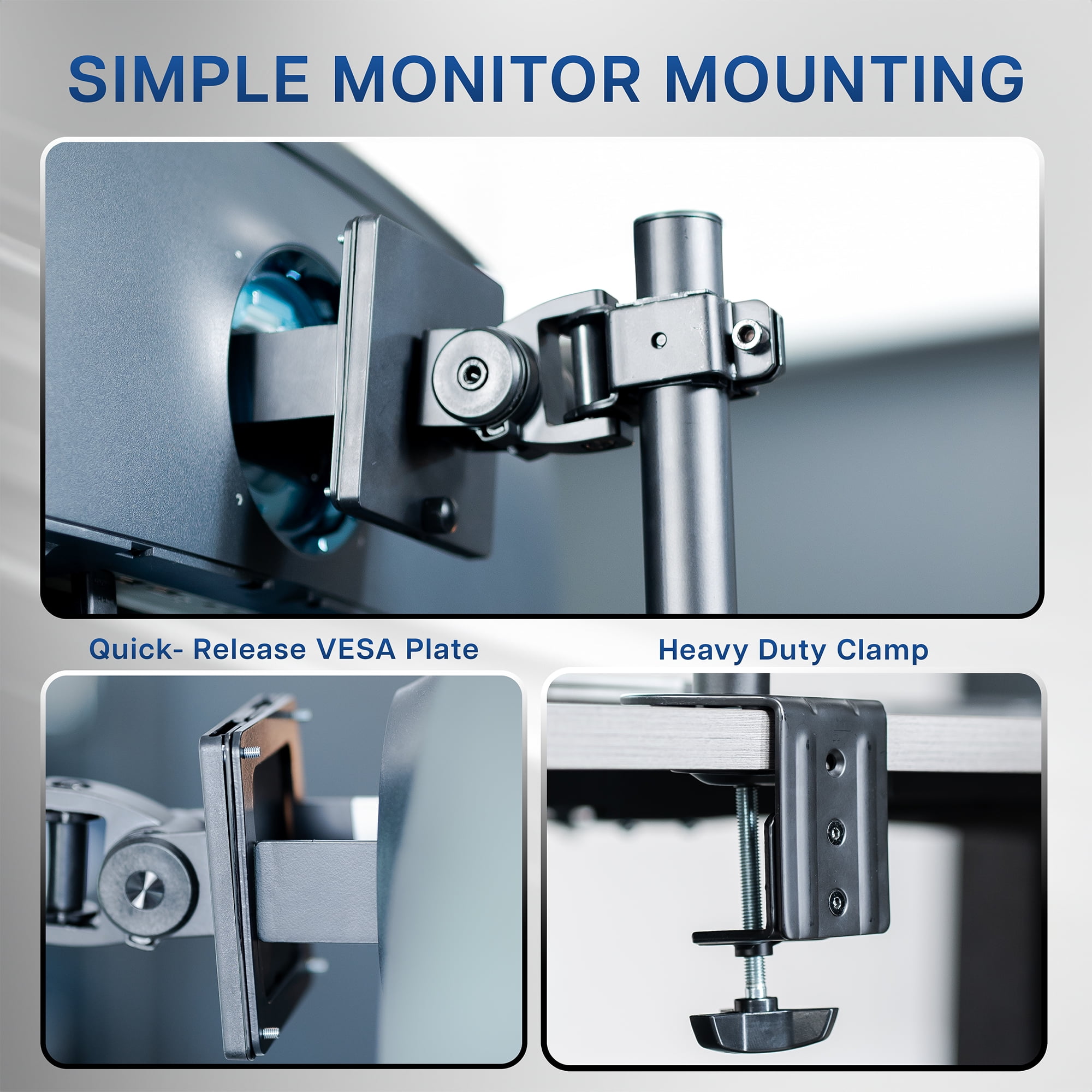 VIVO Dual Ultrawide Monitor Desk Mount, Stand for 2 Computer Screens up to 49"