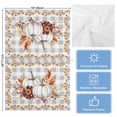 thumbnail image 5 of Grey Fall Kitchen Towels Set of 2, Water Absorbent Dish Towel, Thanksgiving Maple Leaf Harvest Botanical Plaid Decorative Hand Towels - Quick Drying Cloth for Cooking Baking, 18x28 Inch, 5 of 8