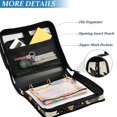 thumbnail image 3 of FORMRS Zipper Binder with Shoulder Strap 2-inch Ring 500 Sheet Capacity File Bag, Beige Christmas Trees, 3 of 5