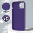 thumbnail image 5 of Magnetic Case for iPhone 14 with Hidden Ring Stand, Slim Kickstand Case Compatible with MagSafe Shockproof Soft Microfiber Lining Protective Case Cover for iPhone 14, Darkpurple, 5 of 5
