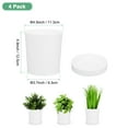 thumbnail image 3 of Uxcell 4 Paquete Macetas de 4.5 pulgadas Plástico Macetas de Flores con Agujeros de Drenaje para Plantas de Cactus para Plantas de Interior Blancas, 3 of 7
