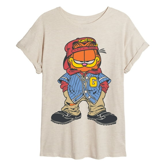 Garfield - Street Fashion - Juniors Oversized Graphic T-Shirt