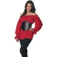 thumbnail image 2 of UNDERWRAPS Women's Red Renaissance Blouse - Long Sleeve Outfit, Cosplay Dress Up, LARP Costume, Festival Outfit for Women, 2 of 2