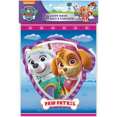 Plastic Skye PAW Patrol Goodie Bags, 8ct