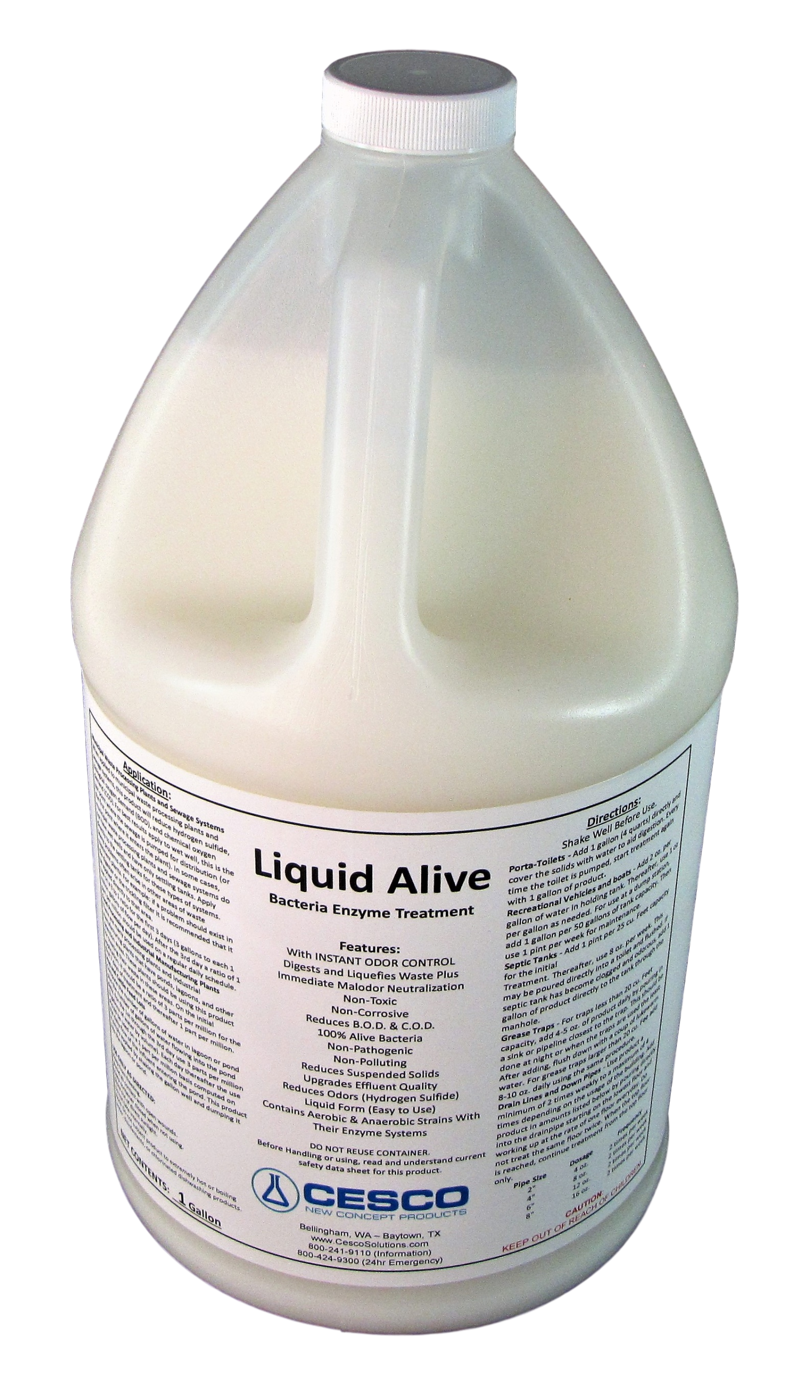 Liquid Alive Bacteria Enzyme Treatment for Septic RV Boat Odor