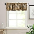 thumbnail image 3 of Leopard Print Valance Curtain Sexy Brown Animal Texture High Heels Animal Skin Rod Pocket Valance Window Treatments 1 Panel Short Curtains for Kitchen Farmhouse Living Room 54 x 18 in, 3 of 6
