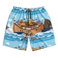 thumbnail image 5 of Goofa Animals on Noah's Ark Floating Printed Mens Swim Trunks Summer Quick Dry Short Beach Swimwear Bathing Suits-Small, 5 of 9