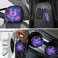 thumbnail image 4 of Uorisanigo Flaming Butterfly Front & Rear Auto Seat Covers with Wheel Cover Protector,Seat Belt Strap Pads,Headres,Car Coasters,Armrest Cushion,Gear Shift,Handbrake Covers,18-Pack,Universal Fit, 4 of 7